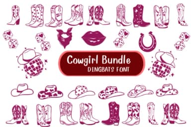Cowgirl Bundle by Nongyao — Dingbats Font — thumbnail 1