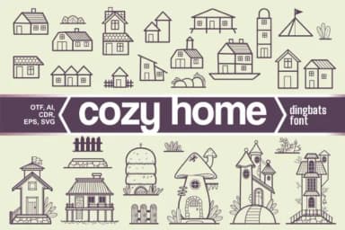 Cozy Home by onoborgol — Dingbats Font — thumbnail 1