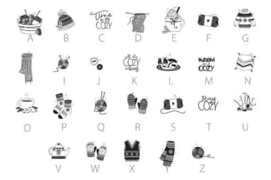 Cozy Knits by Illustration Ink — Dingbats Font — thumbnail 4
