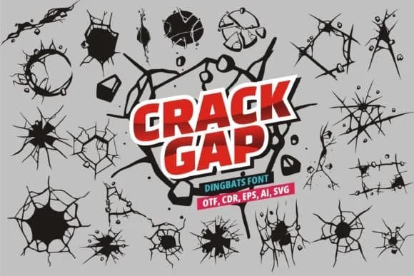 Crack Gap by onoborgol — Dingbats Font