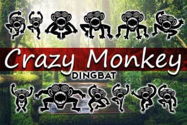 Crazy Monkey by vladimirnikolic — Dingbats Font — thumbnail 1
