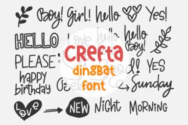 Crefta by Letterayu — Dingbats Font — thumbnail 1