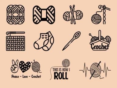 Crochet by Mary Kay's Magic — Dingbats Font — thumbnail 5