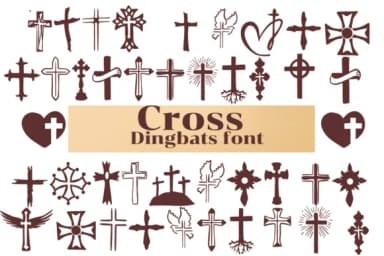 Cross by Nongyao — Dingbats Font — thumbnail 1