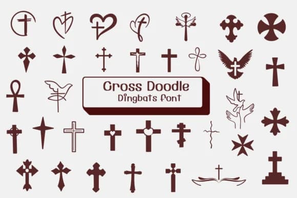 Cross Doodle by Ketsarin — Dingbats Font