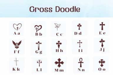 Cross Doodle by Ketsarin — Dingbats Font — thumbnail 2