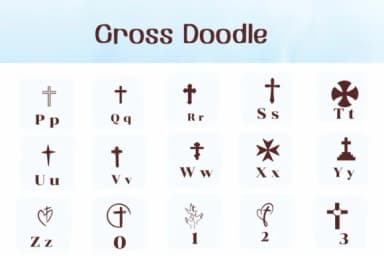 Cross Doodle by Ketsarin — Dingbats Font — thumbnail 3