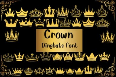 Crown by Nongyao — Dingbats Font — thumbnail 1