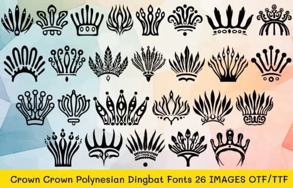 Crown Crown Polynesian by MOMAT THIRTYONE — Dingbats Font