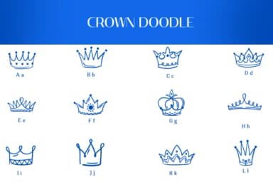 Crown Doodle by Heartcraft Atelier — Dingbats Font — thumbnail 2