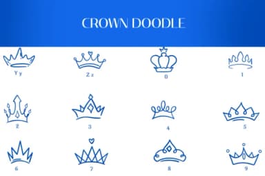 Crown Doodle by Heartcraft Atelier — Dingbats Font — thumbnail 4