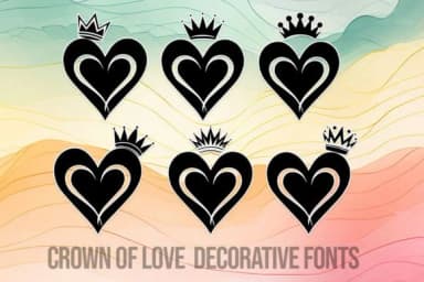 Crown of Love by MOMAT THIRTYONE — Dingbats Font — thumbnail 1
