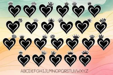 Crown of Love by MOMAT THIRTYONE — Dingbats Font — thumbnail 2