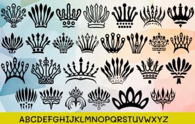 Crown Polynesian Tribal by MOMAT THIRTYONE — Dingbats Font — thumbnail 2