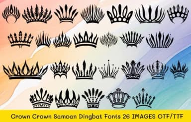 Crown Samoan by MOMAT THIRTYONE — Dingbats Font — thumbnail 1