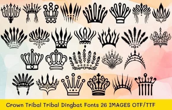 Crown Tribal by MOMAT THIRTYONE — Dingbats Font