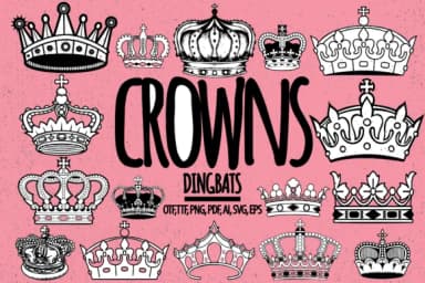 Crowns by Minimalistartstudio — Dingbats Font — thumbnail 1
