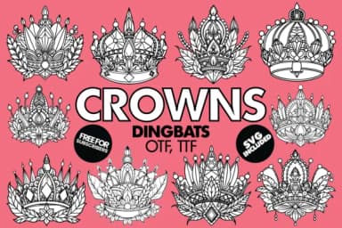 Crowns by Minimalistartstudio — Dingbats Font — thumbnail 1