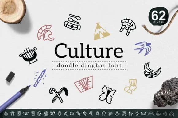 Culture by YandiDesigns — Dingbats Font