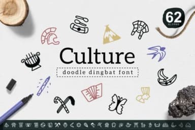 Culture by YandiDesigns — Dingbats Font — thumbnail 1
