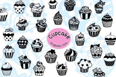 Cupcake by Chonada — Dingbats Font — thumbnail 1