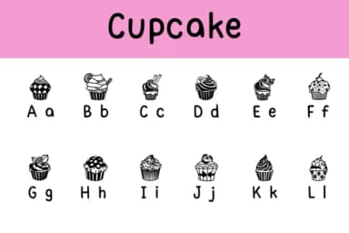 Cupcake by Chonada — Dingbats Font — thumbnail 2