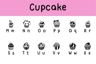 Cupcake by Chonada — Dingbats Font — thumbnail 3
