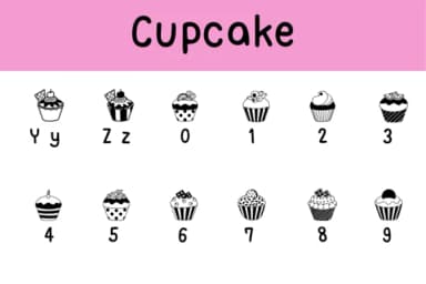 Cupcake by Chonada — Dingbats Font — thumbnail 4