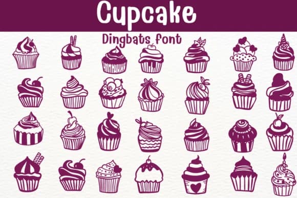 Cupcake by Sontaya — Dingbats Font