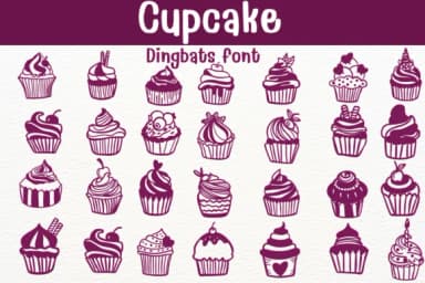 Cupcake by Sontaya — Dingbats Font — thumbnail 1
