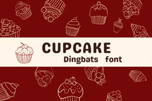 Cupcake by Sirinart — Dingbats Font