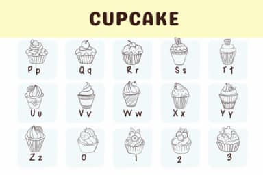 Cupcake by Sirinart — Dingbats Font — thumbnail 3