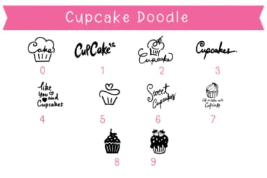 Cupcake Doodle by Pui Art — Dingbats Font — thumbnail 5