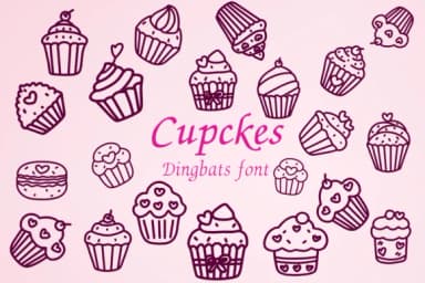 Cupckes by Nongyao — Dingbats Font — thumbnail 1