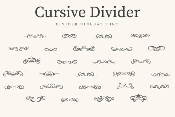 Cursive Divider by CraftedType Studio — Dingbats Font