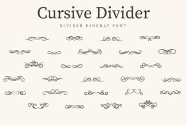Cursive Divider by CraftedType Studio — Dingbats Font — thumbnail 1