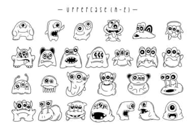Cute Alien by Dito (7NTypes) — Dingbats Font — thumbnail 2