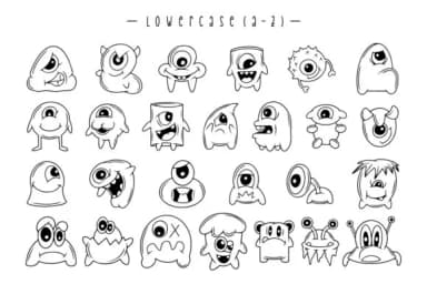 Cute Alien by Dito (7NTypes) — Dingbats Font — thumbnail 3