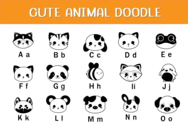 Cute Animal Doodle by Nun Sukhwan — Dingbats Font — thumbnail 2