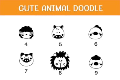 Cute Animal Doodle by Nun Sukhwan — Dingbats Font — thumbnail 4