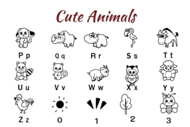 Cute Animals by Nun Sukhwan — Dingbats Font — thumbnail 3