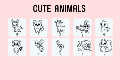 Cute Animals by Chada Art — Dingbats Font — thumbnail 4