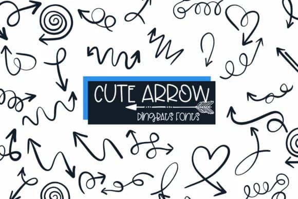 Cute Arrow by Sirinart — Dingbats Font