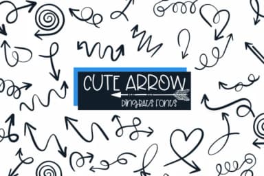 Cute Arrow by Sirinart — Dingbats Font — thumbnail 1