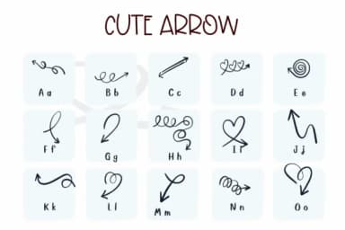 Cute Arrow by Sirinart — Dingbats Font — thumbnail 2