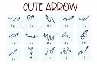 Cute Arrow by Sirinart — Dingbats Font — thumbnail 3