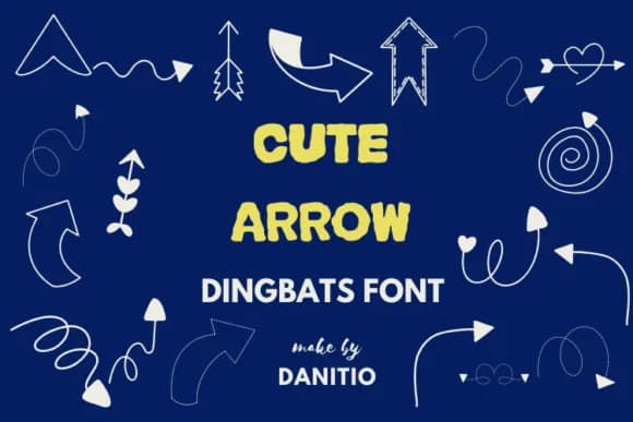 Cute Arrows by danita.kukkai — Dingbats Font