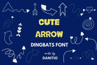 Cute Arrows by danita.kukkai — Dingbats Font — thumbnail 1