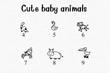 Cute Baby Animals by Nongyao — Dingbats Font — thumbnail 4