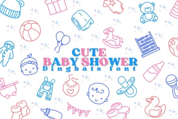 Cute Baby Shower by Chonada — Dingbats Font